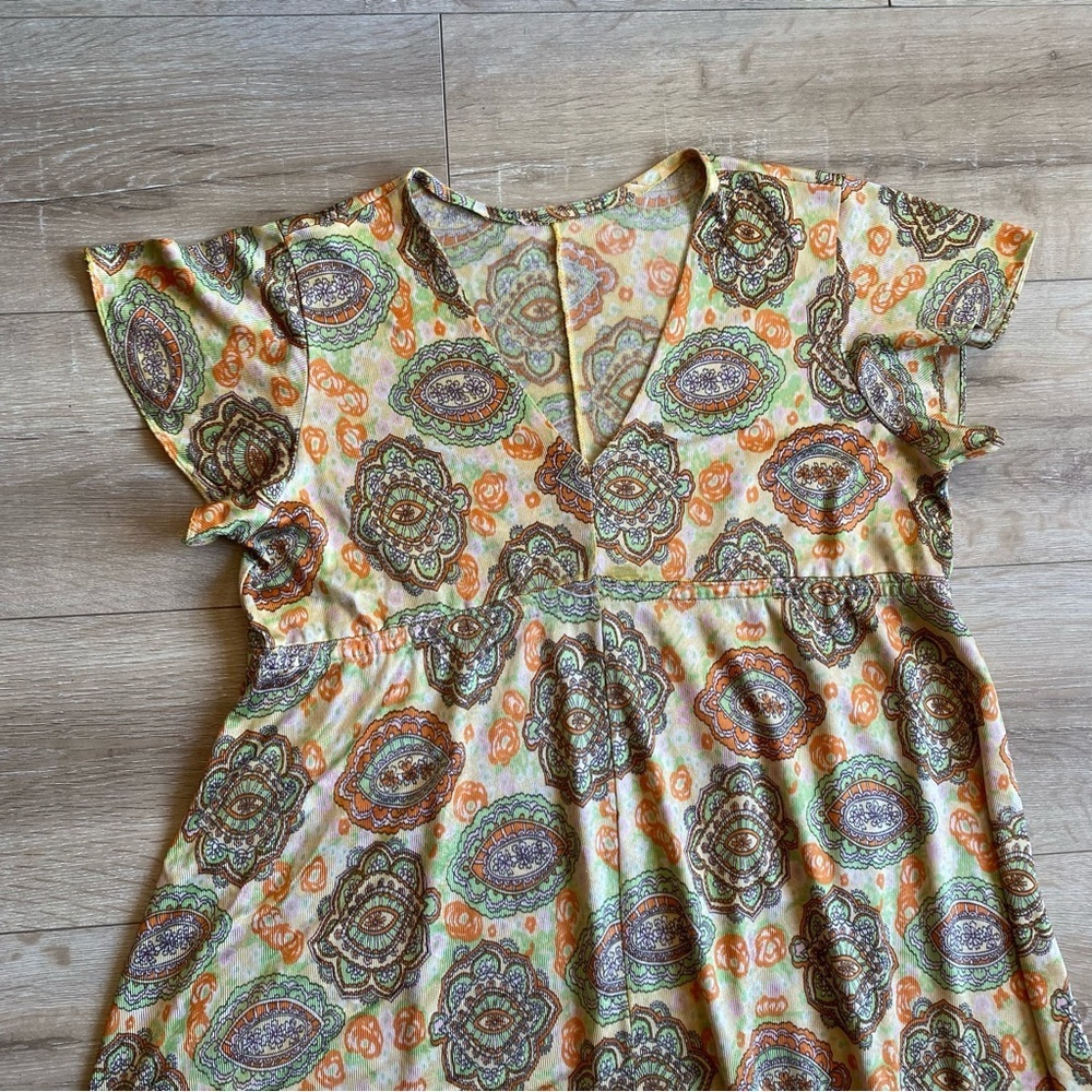 Vintage Maxi Dress House dress Mumu handmade paisley - Picture 3 of 7